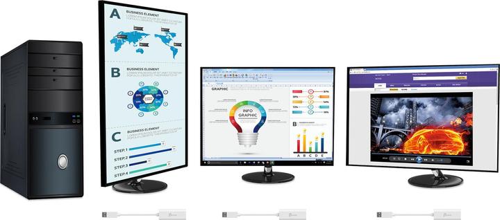 Produktbild j5Create USB To HDMI Multi-Monitor (USB, 8 cm)