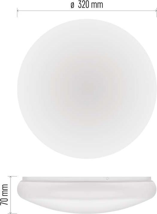 Produktbild Emos LED-Deckenleuchte TIVI, A CLASS, rund weiss 8,6W, IP44, Warmweiss (1300 lm)