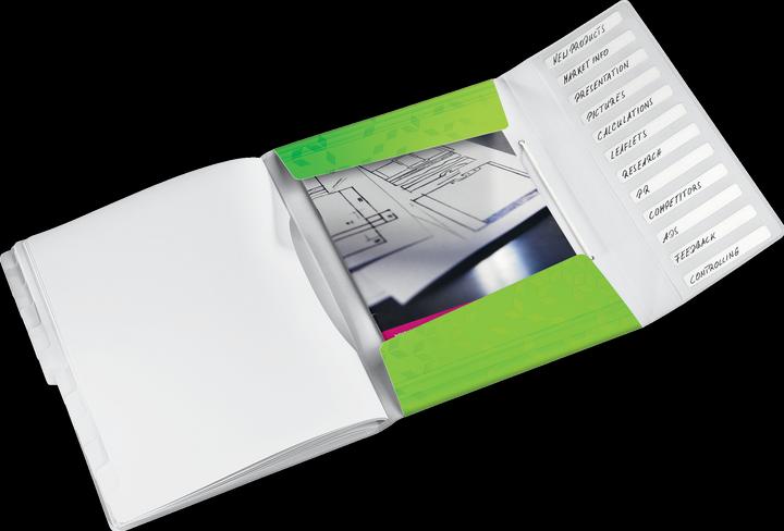 Produktbild Leitz Ordnungsmappe WOW PP A4 46340054 grün 12-teilig (A4, 1 x)