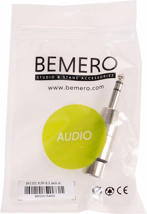 Image du produit Bemero Adaptateur jack XLR BA1101 (Analogique -> Analogique)