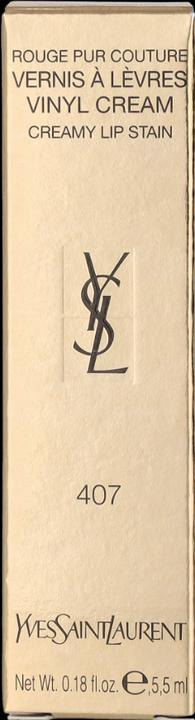 Actual product image Yves Saint Laurent Vernis à Lèvres Vinyl Cream - Carmin Session 407 (Violet)
