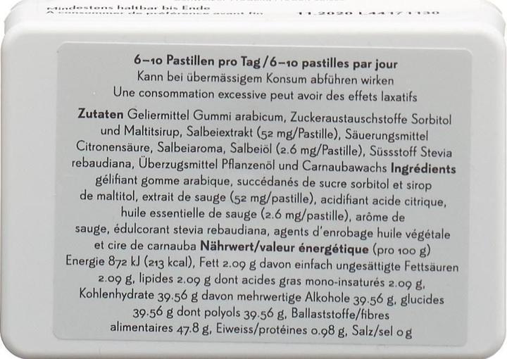 Nährwerte und Zutaten Phytopharma Salvia (1 Stück)