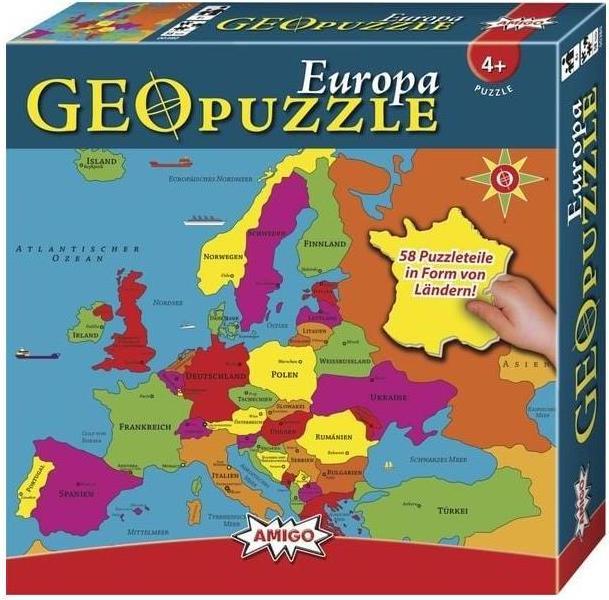 Amigo GeoPuzzle Europa (58 Teile)