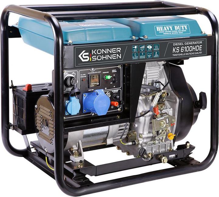 Actual product image Könner & Söhnen KS GENERATOR DIESEL KS 6100HDE (EURO V) 5,5kW 230V, ROZRUCH ELEKTRYCZNY (5000 W, 11 l)