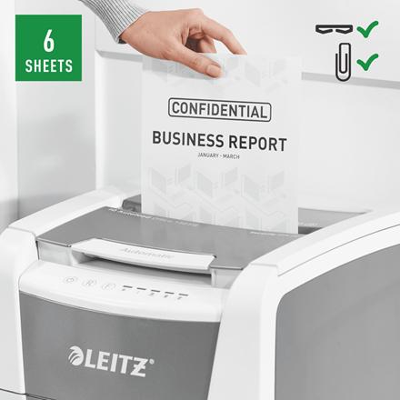 Produktbild Leitz Aktenvernichter IQ Autofeed Office 150 Mikroschnitt 2 x 15 mm 44 l Blattanzahl (max.): Sicherheit (Microschnitt)