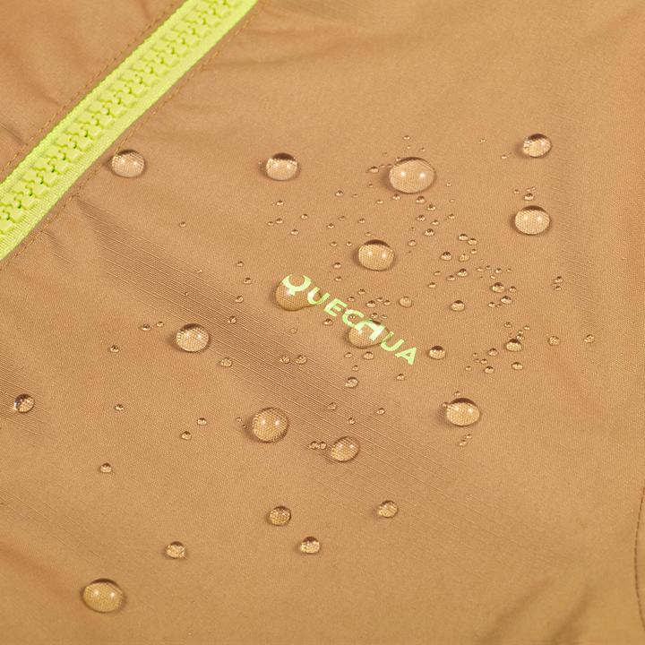 Actual product image Quechua Wanderjacke MH500 Kinder wasserdicht Gr. 92–122 braun