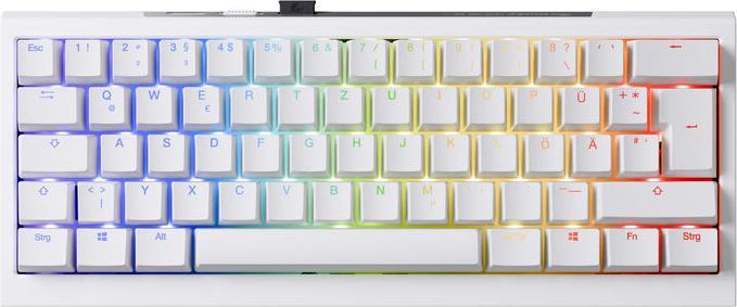 Produktbild Ducky One X Mini Wireless Gaming Tastatur, induktiv, Hot Swap, RGB - Inductive Switch, ISO (DE (DE, Kabellos)