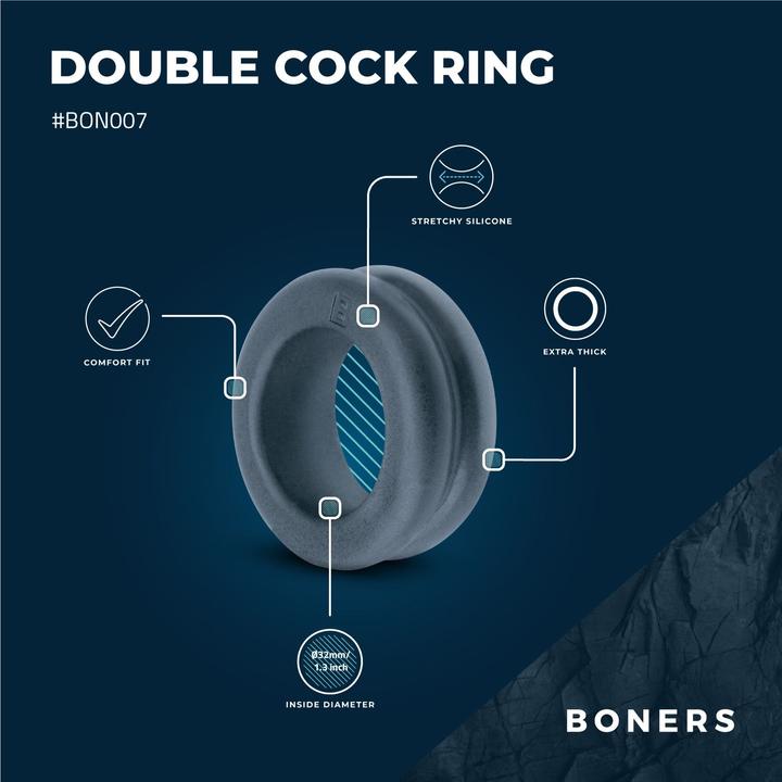 Produktbild Boners Ribbed Cock Ring (2 cm)