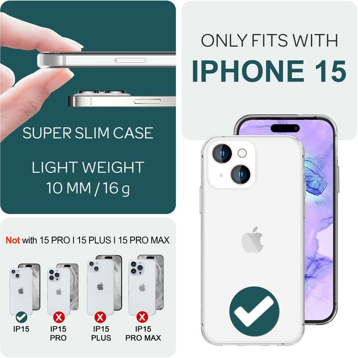 Immagine prodotto Nalia Copertura trasparente a 360 gradi (Apple iPhone 15)