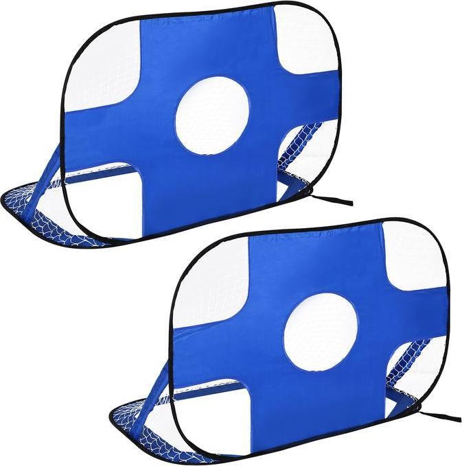Produktbild Swisshandel24 Fussballtore, Pop Up Tor, Tragbares Fussballnetz, 2er Set Minitore, mobil mit Tragetasche, Faltbar