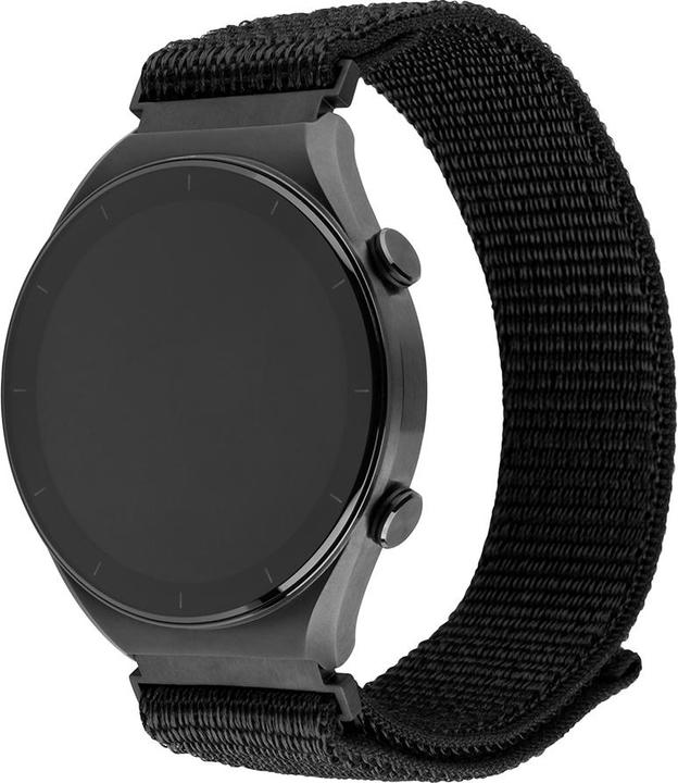 Fixed Nylon rem til Smartwatch Universal 20 mm Sort (Nylon)