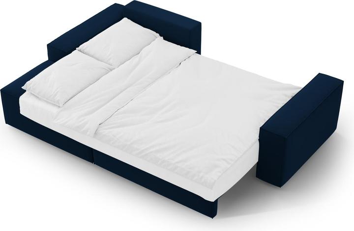 Actual product image Micadoni Velvet Left Corner Sofa With Bed Function And Box, "Jodie", 3 Seats, 246x151x86 Made in Europe (Corner sofa)