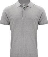 Clique Poloshirt Classic OC 028264, Bio-Baumwolle, grau meliert, Grösse L (L)