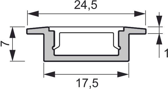 Produktbild L&S LED Einbauprofile London ohne Lichtblende