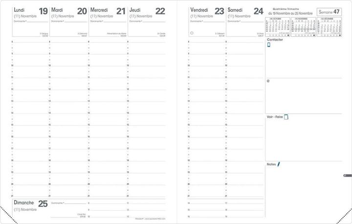 Produktbild Quo Vadis Agenda Président Club 2026 016664Q 1W/2S beige FR 21x27cm (21 x 27 cm, Französisch)