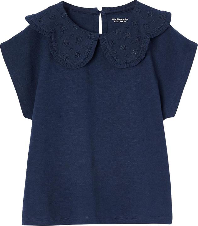 Image du produit Vertbaudet Mädchen T-Shirt mit besticktem Kragen (140)
