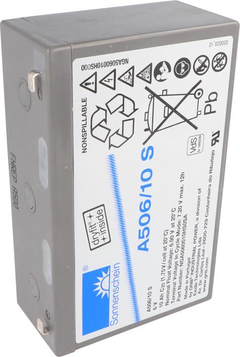 Produktbild Tadiran Sonnenschein Dryfit A506/10 S Blei Akku, Anschluss 4,8mm, VDS G (6 V, 10 Ah)