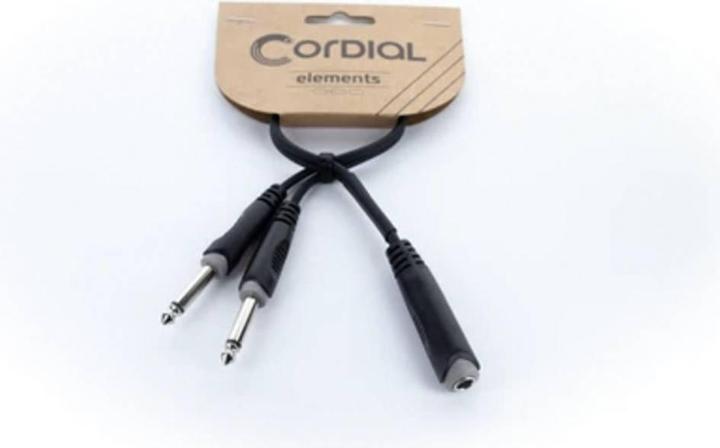 Image du produit Cordial Adaptateur en Y XLR EY 0,3 GPP (1x jack 6.3 mm (mono) - 2x jack (0.30 m, XLR)