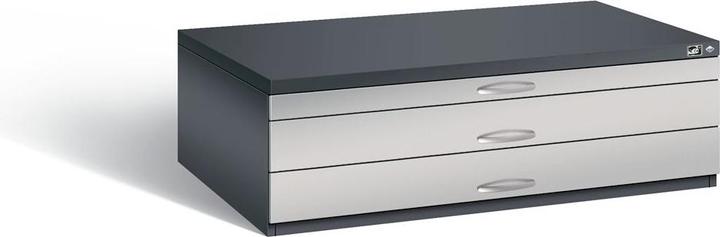 Immagine prodotto C+P Archivio per disegni, UNI A0, 3 cassetti, altezza 420 mm, grigio nerastro /