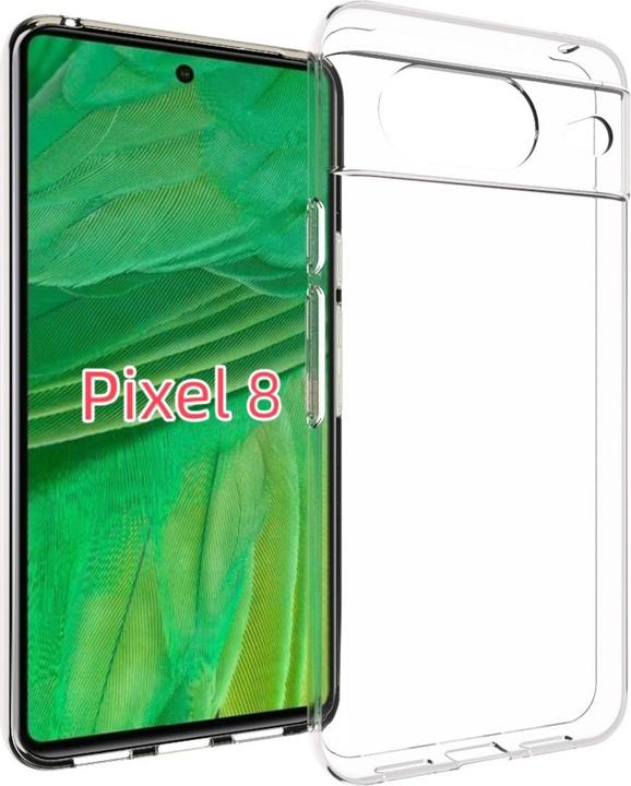 Produktbild König Design Hülle Handy Schutz für Google Pixel 8 Case Cover Bumper Etuis Transparent Neu (Google Pixel 8)
