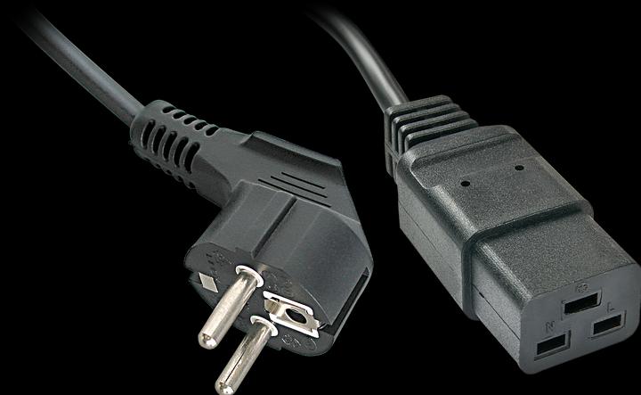 Produktbild Lindy 2m Schuko auf IEC C19 Netzkabel fuer IEC-Kaltgeraeteverbindungen bis 16A (2 m)