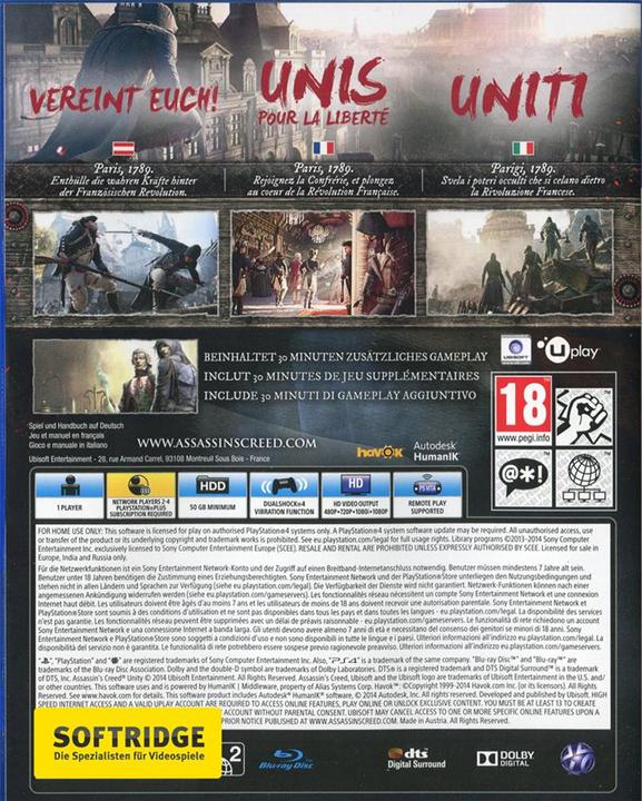 Immagine prodotto Ubisoft Assassin's Creed: l'unità (PS4, Multilingue)