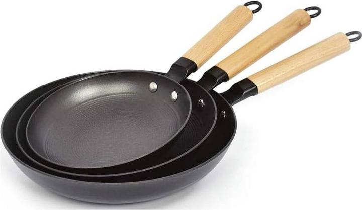 Image du produit Evok Qulinart by Brandt 173-400 Set de poêles 3 pièces (28 cm, Ensemble de casseroles et de poêles de cuisson, Fonte d'aluminium)