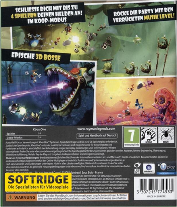 Immagine prodotto Ubisoft Leggende di Rayman (Xbox One X, Xbox Series X, EN)