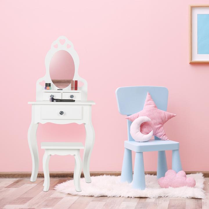 Image du produit Relaxdays Coiffeuse pour enfants (50 x 30 x 110 cm)