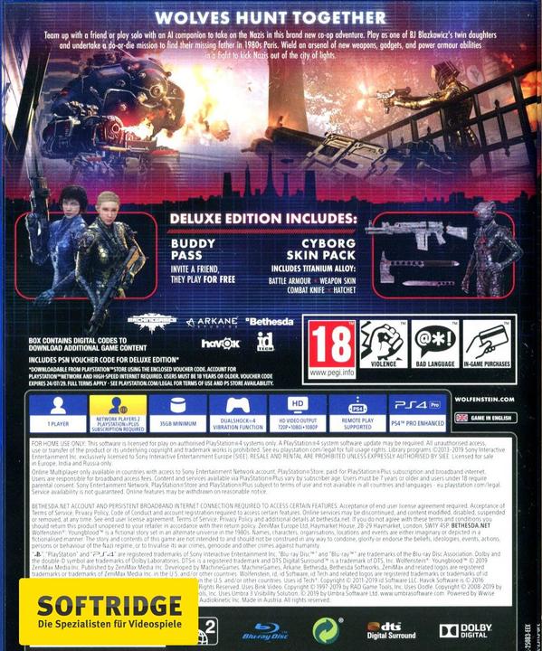 Produktbild Bethesda Wolfenstein: Youngblood - Deluxe Edition -E- (PS4, EN)