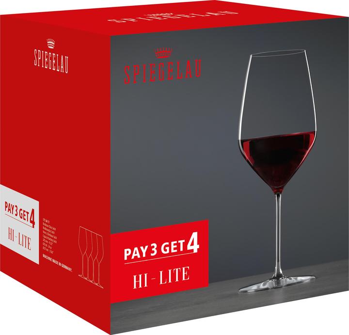 Actual product image Spiegelau Bordeauxkelch Hi-Lite 65cl, 4er-Pack (650 cl, 4 Glasses)