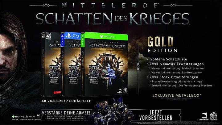 Produktbild WB Middle-earth: Shadow of War - Gold Edition (PC, Multilingual)