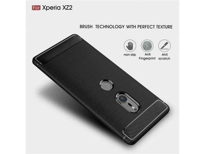 Actual product image Screenguard Sony Xperia XZ2 Cover Carbon Brushed Soft TPU (Sony Xperia XZ2)