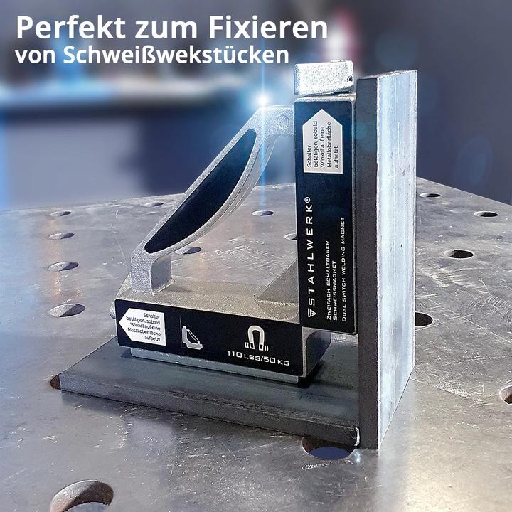 Produktbild Stahlwerk Zweifach Schaltbarer Schweissmagnet, 90 Grad Eckmagnet zwei Schaltern