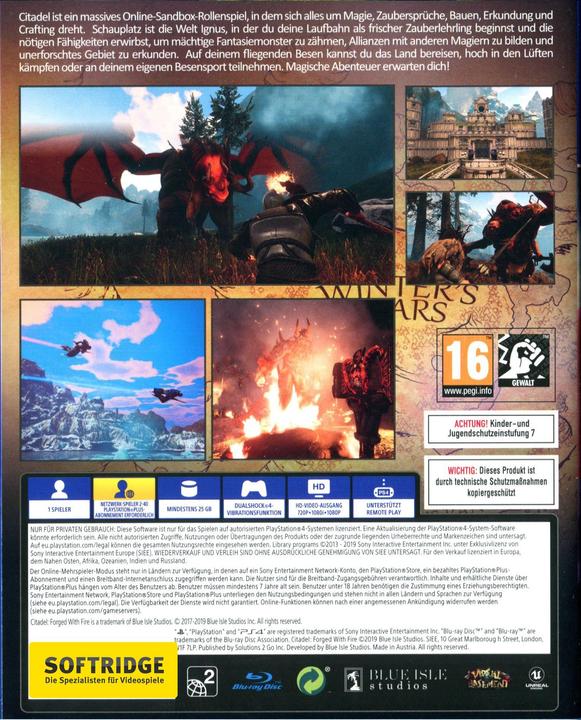 Produktbild Blue Isle Studios Citadel: Forged with Fire (PS4, DE)