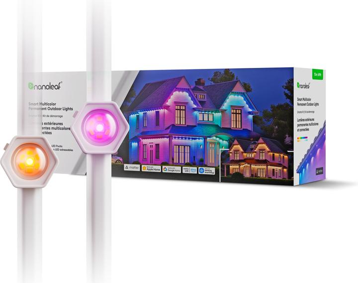 Actual product image Nanoleaf Permanent Outdoor Lights Smarter Kit 15 Meter (RGBW, 1500 cm, Outdoor)