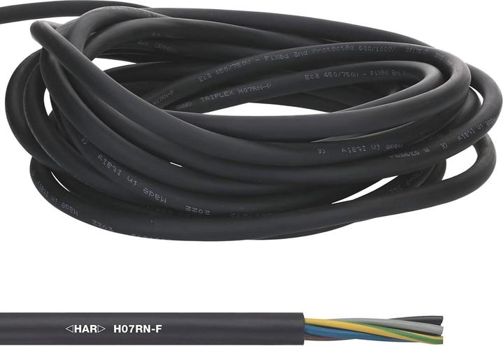 Produktbild Lapp 10 Meter 1600118 H07RN-F 3x2,5 mm² Gummileitung flexibel mit Schutzleiter I UV-resistentes Kabe (10 m)