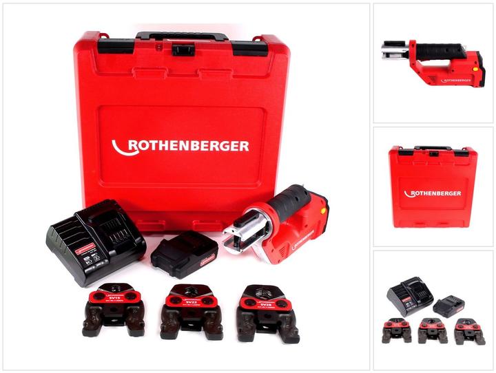 Actual product image Rothenberger ROMAX Compact TT press jaw set SV15-22-28, 1x 2 Ah (390 mm)