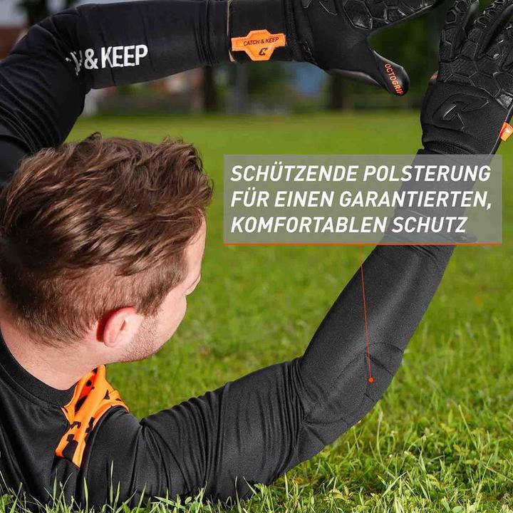 Image du produit Catch & Keep Maillot de gardien de but Protection Taille M Orange-Noir Maillot de gardien de but de football Haut (M)