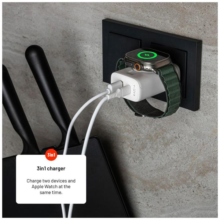 Produktbild Fixed - MagFlip USB-C Charger 33W Apple Watch/USB-C/USB-A (33 W)