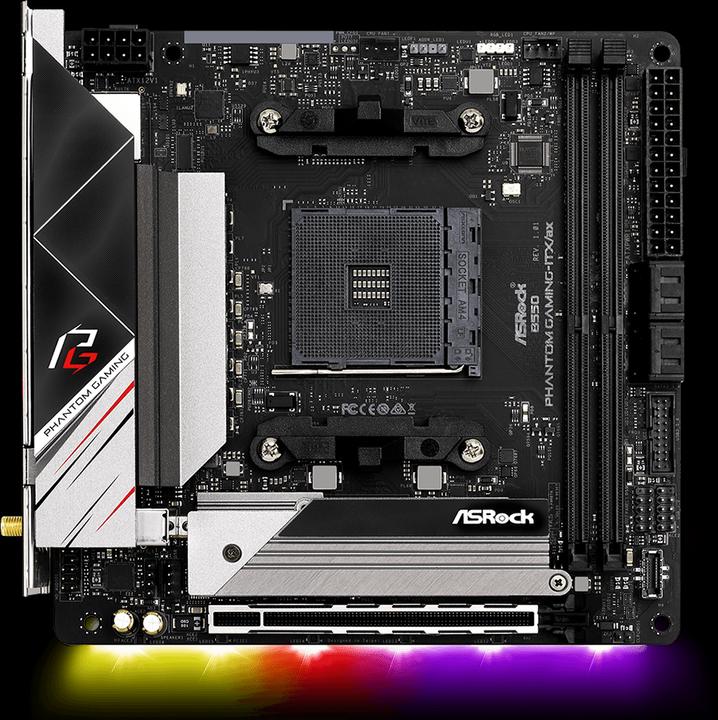 AsRock B550 Phantom Gaming ITX (AM4, AMD B550, Mini-ITX)