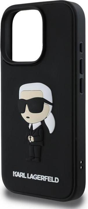 Actual product image Karl Lagerfeld 3D Rubber Ikonik Case for iPhone 16 Pro Max Black (Apple iPhone 16 Pro Max)