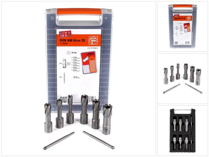 Actual product image Fein Core drill set 63127714020 1 S (18 mm, 14 mm, 12 mm, 20 mm, 22 mm, 16 mm)
