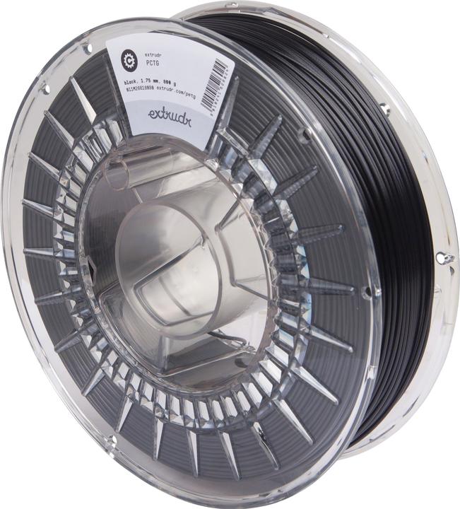 Image du produit Extrudr Filament PCTG noir 1.75mm 800g (PCTG, 1.75 mm, 800 g, Noir)
