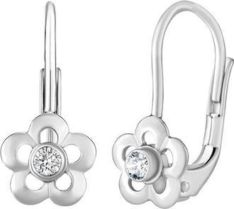 Silvego Silver flower earrings with Swarovski ® Zircons SILVEGOB70164SW