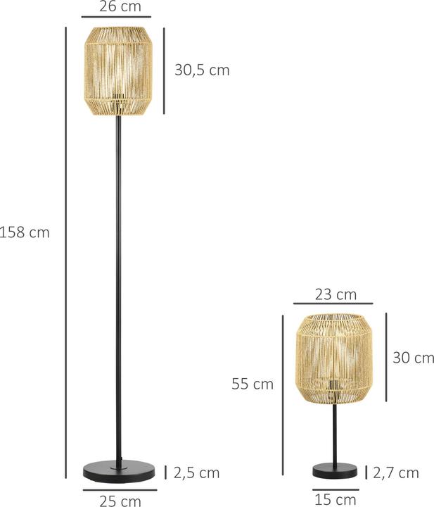 Produktbild Homcom Stehlampen-Set (E27)