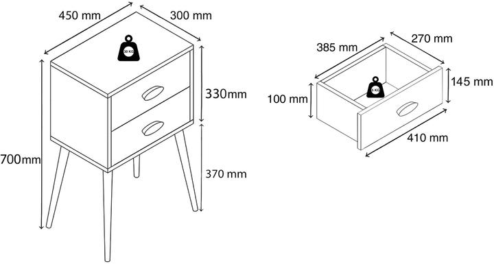 Actual product image VCM Singol XXL (45 x 30 x 70 cm)