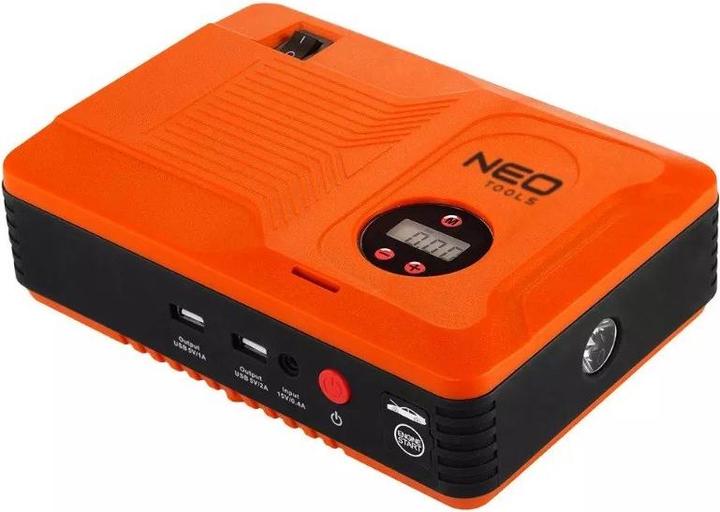 Actual product image Neo Tools Boot unit (Jumpastarter unit, power supply - 14Ah, compressor 3.5BAR, flashlight) (400 A, 14000 mAh)