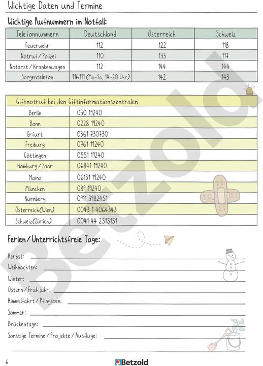 Produktbild Betzold Schüler-Logbuch (A5, Deutsch)