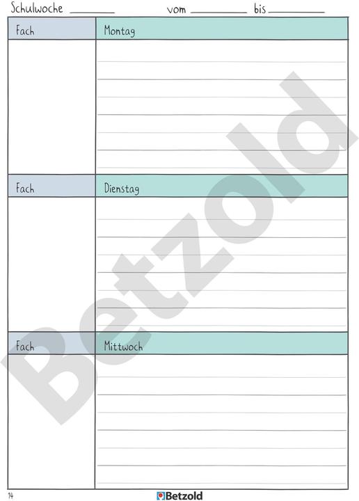 Produktbild Betzold Schüler-Logbuch (A5, Deutsch)